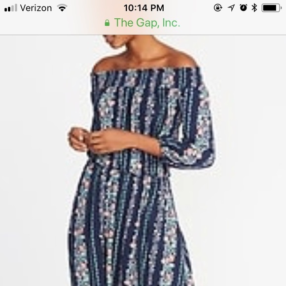 Old Navy Dresses & Skirts - Old Navy off the shoulder dress blue floral